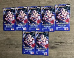 Lot Of 7 NEW One Piece TCG: The Azure Sea's Seven Sleeved Booster OP-14 English - Image 1
