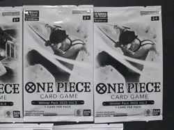 2025 One Piece Treasure Campaign Promo WINNER Packs EN OP13 - 7 packs Total - Image 3