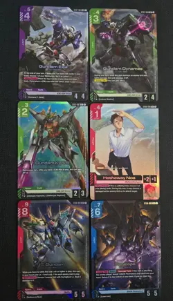 gundam card game mixed card lot - LRs and *'s - all mint. - Image 1
