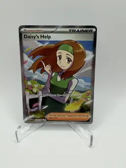 Pokemon TCG Daisy's Help Scarlet & Violet Trainer Holo Ultra Rare Card 195/165 - Image 1