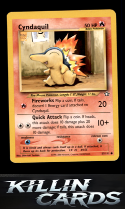 Cyndaquil (57) 057/111 Pokemon Common Neo Genesis Card LP - Image 1