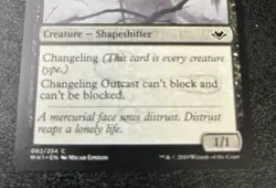 1x Changeling Outcast (NM) Ink Smudge Misprint Error Magic Gathering card MTG - Image 4