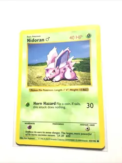 NIDORAN - 55/102 - Base Set SHADOWLESS - Pokemon Card - LP - Image 1