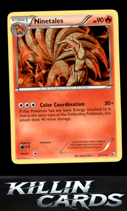 Ninetales 21/113 Pokemon Rare Legendary Treasures Card NM - Image 1