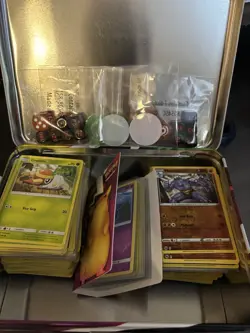 Pokemon TCG Sword And Shield Tin Lunch Box With Cards (Opened) - Image 1