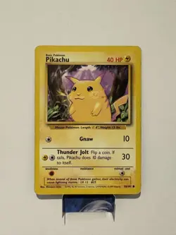 Pikachu 58/102 | Base Set | Non Holo Pokemon Card LP- - Image 1