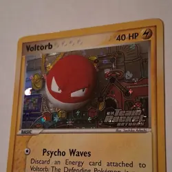 Pokemon Voltorb EX Team Rocket Returns 80/109 Reverse Holo 40HP 2004 TCG Card - Image 2