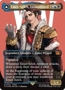 Emet-Selch, Unsundered (Borderless) (Surge Foil) -Foil Near Mint MTG - Image 1