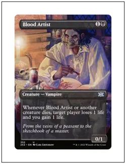 1x Blood Artist, Borderless Art, Magic The Gathering MTG NM - Image 1