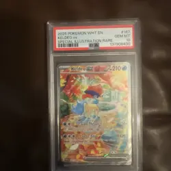 2025 POKEMON WHT EN-WHITE FLARE SPECIAL ILLUSTRATION RARE #167 KELDEO EX PSA 10 - Image 1