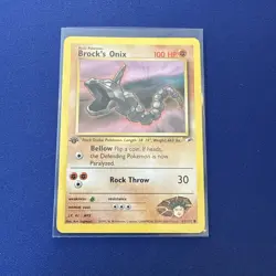 Brock's Onix 69/132 1st Edition Gym Heroes Common 2000 Pokemon TCG WOTC NM/MT - Image 1
