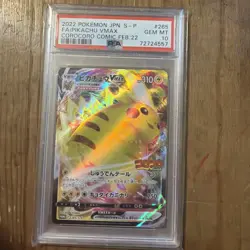 2022 POKEMON JPN. S-P FA/PIKACHU VMAX COROCORO COMIC FEB. ‘22 PSA 10 #265 - Image 1