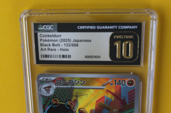 2025 POKEMON JAPANESE BLACK BOLT CONKELDURR 133/86 ART RARE HOLO CGC PRISTINE 10 - Image 2