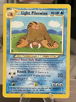Pokemon Light Piloswine 26/105 Neo Destiny Unlimited Rare MP - Image 1