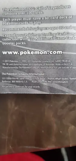 Pokemon Call of Legends Booster Blister Pack Lugia Art 2011 Factory Sealed - Image 4