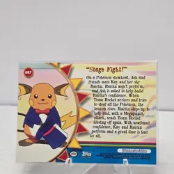 Topps Pokemon Series 3 Orange Islands OR7 "Stage Fight!" - LP - EXCELLENT - Image 2