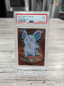 PSA 9 Mint Nidoran 2000 Pokemon Topps Chrome T.V. #29 - Image 1