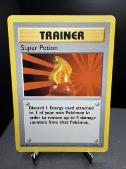 Pokemon TCG WOTC Shadowless Base Set Super Potion 90/102 Uncommon Trainer LP - Image 1