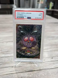 2000 TOPPS CHROME POKEMON T V VENONAT #48 POKEMON T V PSA 9 MINT - Image 1