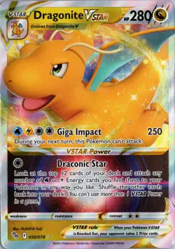 Dragonite VSTAR 050/078 Pokemon GO Holo - Image 1