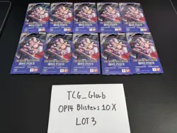 10X One Piece CCG (OP-14) The Azure Sea's Seven Sleeved Blister Packs [LOT 3] - Image 1