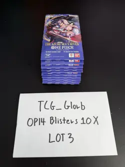 10X One Piece CCG (OP-14) The Azure Sea's Seven Sleeved Blister Packs [LOT 3] - Image 3