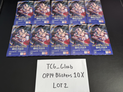 10X One Piece CCG (OP-14) The Azure Sea's Seven Sleeved Blister Packs [LOT 2] - Image 1