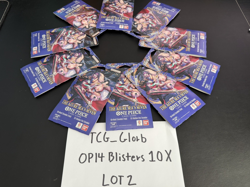 10X One Piece CCG (OP-14) The Azure Sea's Seven Sleeved Blister Packs [LOT 2] - Image 2