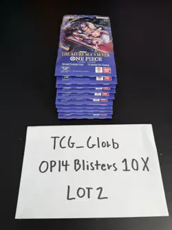 10X One Piece CCG (OP-14) The Azure Sea's Seven Sleeved Blister Packs [LOT 2] - Image 3