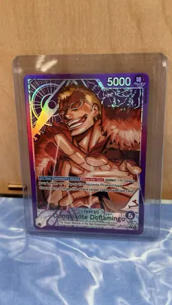One Piece Donquixote Doflamingo Leader Alt Art OP14 Azure Seas Seven English - Image 1