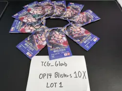 10X One Piece CCG (OP-14) The Azure Sea's Seven Sleeved Blister Packs [LOT 1] - Image 2