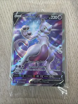 Mewtwo V SWSH229 Holo Ultra Rare Full Art Promo Pokemon Card SWSH SEALED 💎 - Image 1