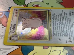 Clefable 5/130 Base Set 2 Holo Rare Pokemon Card With SWIRL NM - Image 4