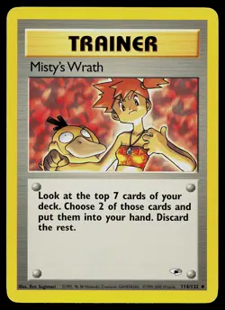 Pokemon Card - Misty's Wrath Gym Heroes 114/132 Uncommon - Image 1