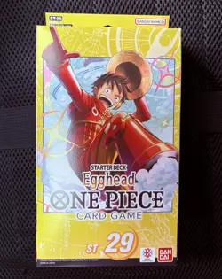 NEW ONE PIECE CARD GAME: EGGHEAD LUFFY STARTER DECK ST-29 TCG ENGLISH IN HAND - Image 1