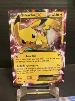 Pokemon Pikachu TCG EX XY84 Black Star Promo 2015 Holo Card LP - Image 2