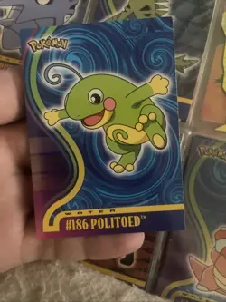 Politoed #186 Pokemon Topps Johto League Champions Card - Image 1