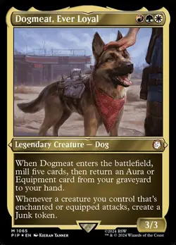 Etched Dogmeat, Ever Loyal - Fallout - 1065 | MTG Card - Image 1