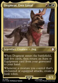 Etched Dogmeat, Ever Loyal - Fallout - 1065 | MTG Card - Image 3