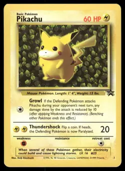Pokemon Cards Pikachu 1 Wizards Black Star Promos WOTC Promo NM *4 - Image 1