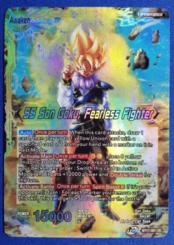 SS Son Goku Fearless Fighter BT17 Leader FOIL Dragon Ball Super Card Game | NM - Image 1