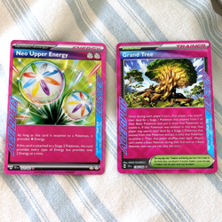 2 Pokemon Cards! Neo Upper Energy 162/162 + Grand Tree 136/142 NM/M Condition - Image 1
