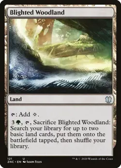 Blighted Woodland Commander Zendikar Rising Near Mint MTG Magic DNA GAMES - Image 1
