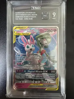 TAG 9 Gardevoir & Sylveon GX 130/214 Unbroken Bonds Sun & Moon 2019 Pokemon TCG - Image 1