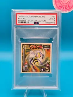 PSA 4 - 1998 AMADA POKEMON JAPANESE HYPER STICKER COLLECTION 68 BEEDRILL - Image 1