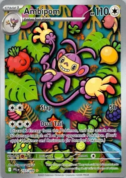 Pokemon TCG Ambipom 107/094 Illustration Rare ME: Phantasmal Flames NM (SKU 1-1) - Image 1
