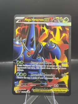 MEGA HERACROSS EX 108/094 ME02: PHANTASMAL FLAMES ULTRA RARE 2025 POKEMON TCG - Image 1