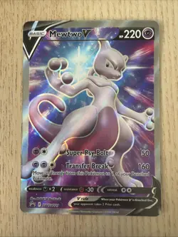 MEWTWO V SWSH229 Pokemon TCG Sword & Shield Black Star Promo NM - Image 1