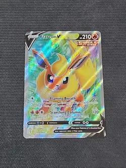 Pokemon Evolving Skies "Flareon V" 169/203 / Ultra Rare / Near Mint - Image 1
