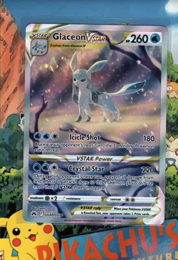 Pokemon TCG Glaceon VSTAR GG40/GG70 Crown Zenith Galarian Gallery Holo Rare NM/M - Image 1